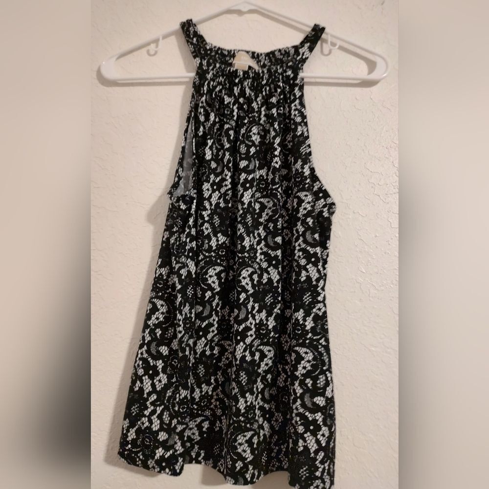 Michael Kors Black & White Halter Size S/Summer Office Beachy